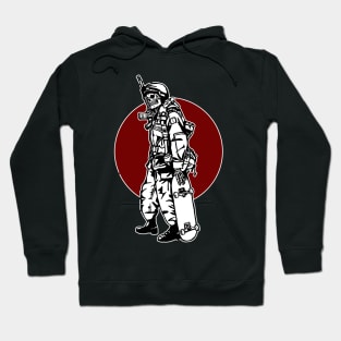 Skateboarding soldier Hoodie